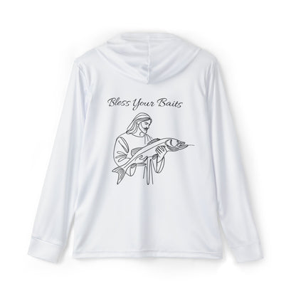 Bless Your Baits Performance Hoodie White